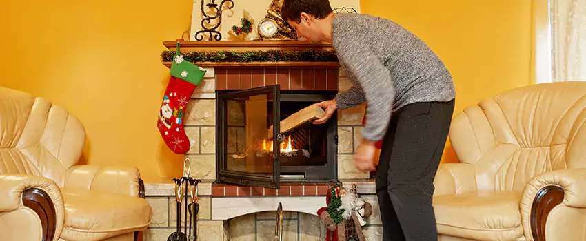 Rusted Metal Fireplace Restoration in Leesburg, Florida